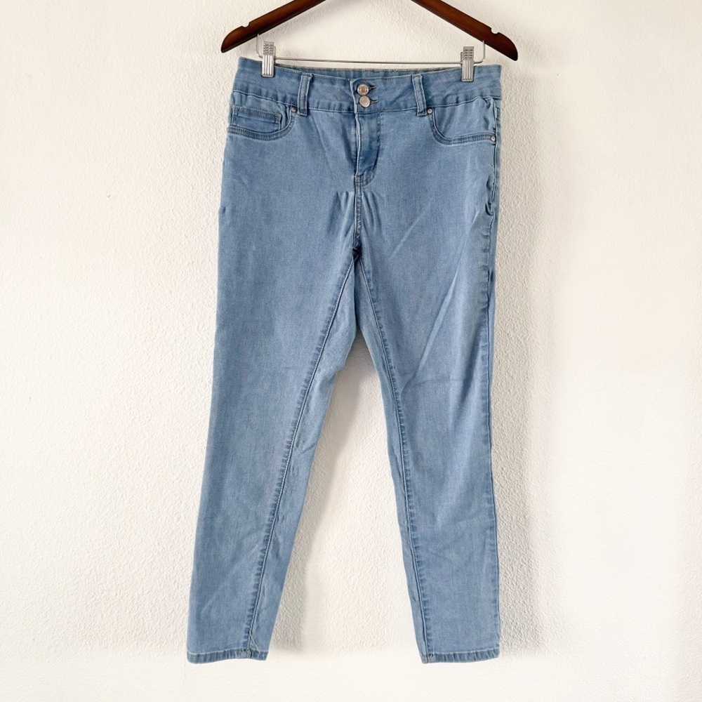 Cropped Skinny Stretch Jeans Light Wash Vintage Violet 12P